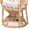 Baxton Studio Fedra Modern Bohemian Natural Brown Rattan Peacock Accent Chair 226-13118-ZORO - alternate 8